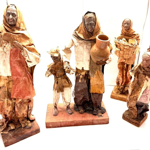 Mexican Folkart Figurines all Pictured Included made from paper Vintage - Picture 1 of 1